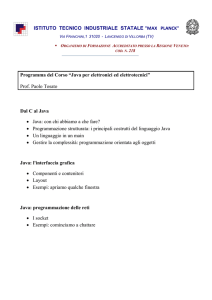 Corso Java per elettronici ed elettrotecnici