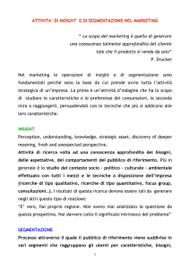 La Segmentazione - Marketing sociale e Comunicazione per la salute