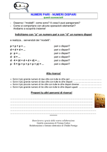 numeri pari - numeri dispari