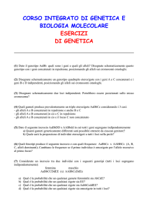 Esercizi genetica