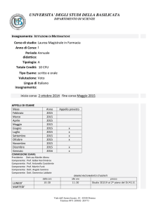 Istituzioni di Matematica - Dipartimento di Scienze (UNIBAS)