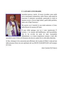 P. LAZZARO LONGOBARDI, sacerdote parroco, merita di essere