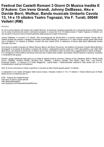 Festival Dei Castelli Romani 3 Giorni Di Musica
