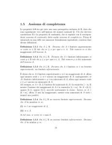 1.5 Assioma di completezza