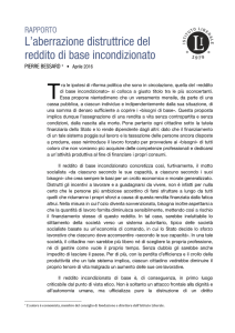 L`aberrazione distruttrice del reddito di base incondizionato