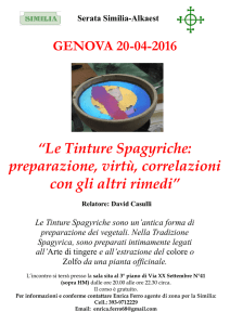 “Le Tinture Spagyriche: preparazione, virtù, correlazioni con gli altri