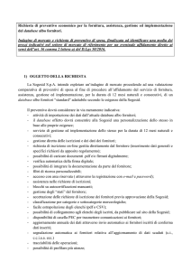 Richiesta di preventivo economico per la fornitura