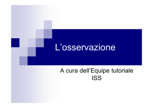 “osservazione” nelle Indicazioni Nazionali e negli Assi