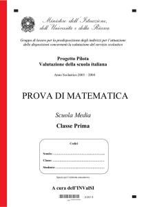 prova di matematica