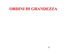 ORDINI DI GRANDEZZA