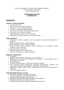 Scuola Secondaria di I Grado “San Giovanni Battista”