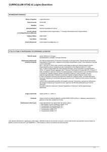 CURRICULUM VITAE di Luigino Boschiero