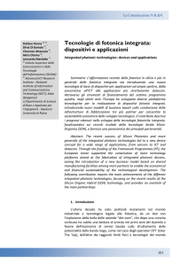 tecnologie fotonica integrata