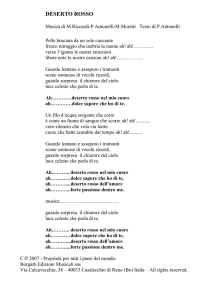 DESERTO ROSSO - Borgatti Edizioni Musicali