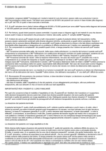 Il dolore da cancro