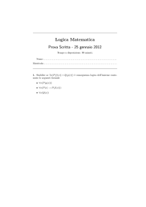 Logica Matematica Prova Scritta