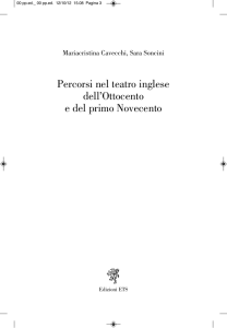 Percorsi nel teatro inglese dell`Ottocento e del primo