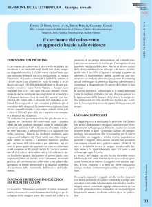 Il carcinoma del colon-retto: un approccio basato sulle