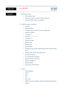 Corso SQL DB2 - Si
