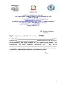 Modello rinuncia alla frequenza del corso musicale a.s. 2017 2018