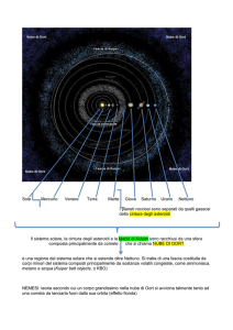 Sole Mercurio Venere Terra Marte Giove Saturno Urano Nettuno I