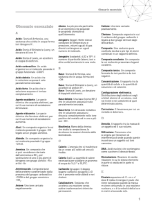 Glossario essenziale