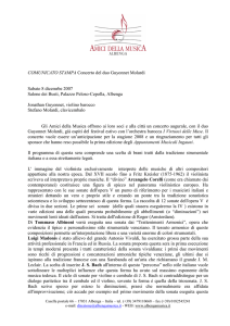 COMUNICATO STAMPA Concerto del duo Guyonnet Molardi
