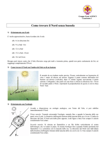 Come trovare il Nord senza bussola