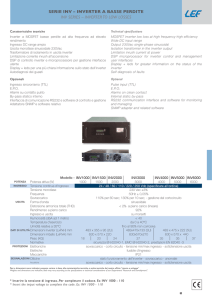 Serie INV – INVERTER a basse perdite