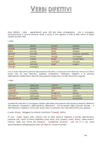 verbi difettivi - Chiara Cantoni
