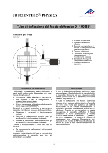 Tubo di deflessione del fascio elettronico per