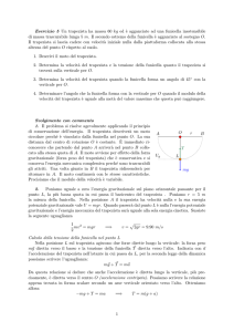 Esercizio 5 Un trapezista ha massa 60 kg ed `e