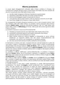 scheda sulla Riforma protestante e Concilio di Trento