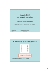 Circuito RLC con segnale a gradino