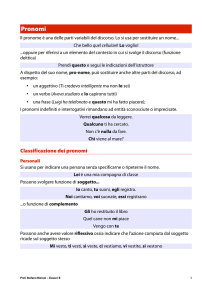 Morfologia - scheda pronome