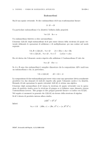 a. tatone — corso di matematica applicata Endomorfismi Sia U uno