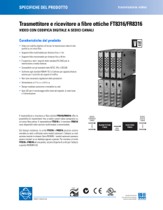 Trasmettitore e ricevitore a fibre ottiche FT8316/FR8316