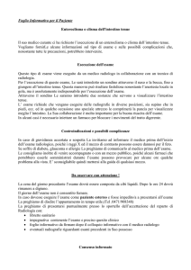 Enteroclisma o clisma dell`intestino tenue Informazioni e consenso