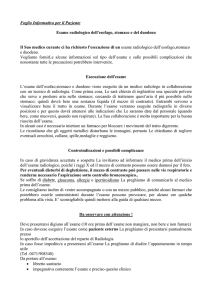 Esame radiologico dell`esofago, stomaco e del duodeno