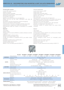 serie sca ss ¯ soccorritori con inverter a igbt ad alta frequenza sca
