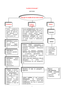Fasi per lo studio di un testo scritto
