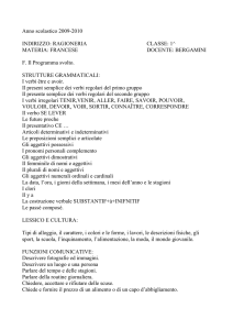 Anno scolastico 2009-2010 INDIRIZZO: RAGIONERIA CLASSE: 1