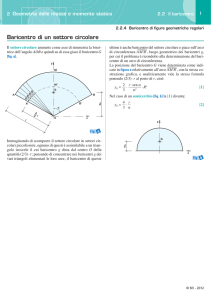 Baricentro di un settore circolare