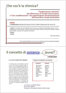 La sostanza e la chimica