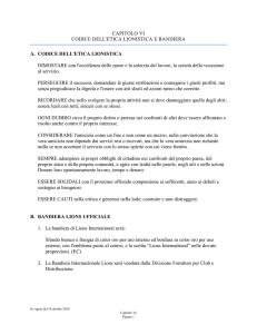 codice dell`etica lionistica e bandiera