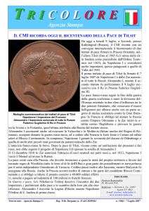 Agenzia n.1966 A 200 anni dai Trattati di Tilsit