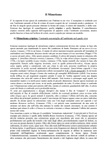 Mimetismo dispense File - Progetto e