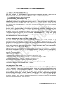 Cultura umanistico-rinascimentale - Notebook Italia