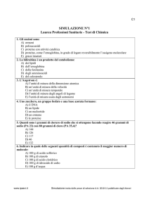SIMULAZIONE N°1 Laurea Professioni Sanitarie