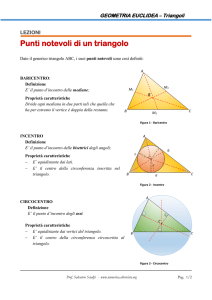 Punti notevoli di un triangolo - Numerica